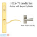 HOPPE HLS7 Handle Set with Munchen Lever Keyed Active Satin Nickel-Countryside Locks