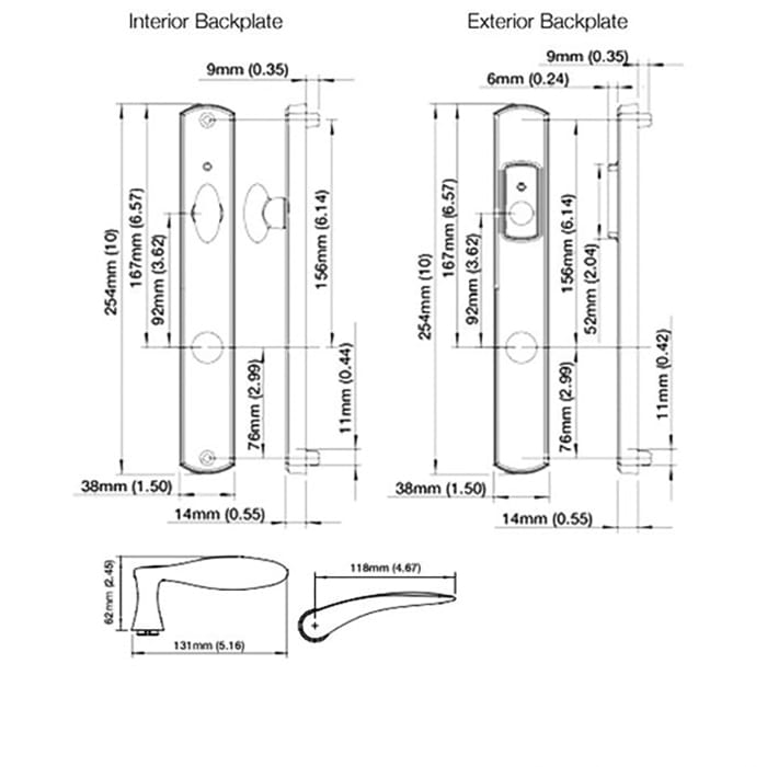HOPPE HLS7 Handle Set with Rodos Lever Keyed Active Brushed Chrome-Countryside Locks