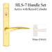 HOPPE HLS7 Handle Set with Rodos Lever Keyed Active White-Countryside Locks