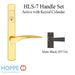 HOPPE HLS7 Handle Set with Rodos Lever Keyed Active Matte Black-Countryside Locks