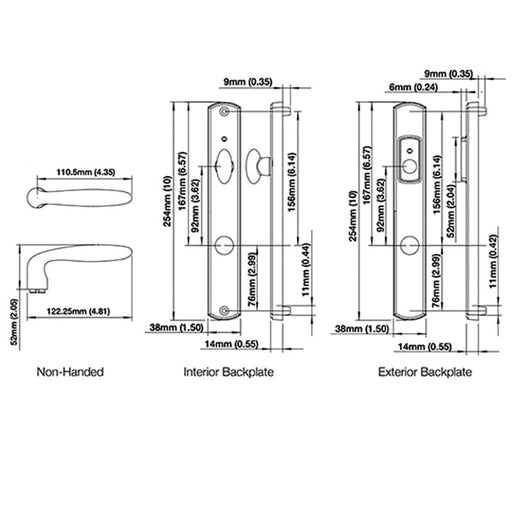 Hoppe HLS7 Handleset, Verona, M151/2167N, Keyed Active, Antique Brass-Countryside Locks