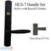 HOPPE HLS7 Handle Set with Verona Lever Keyed Active Matte Black-Countryside Locks