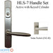 HOPPE HLS7 Handle Set with Verona Lever Keyed Active Satin Nickel-Countryside Locks