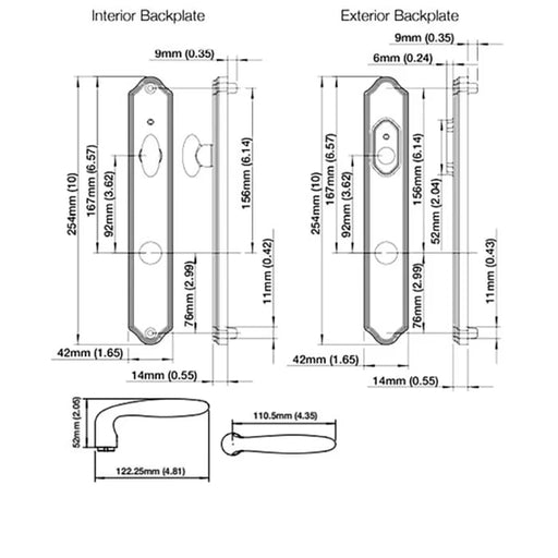 HOPPE HLS7 Handle Set with Verona Lever Keyed Active Rustic Umber-Countryside Locks
