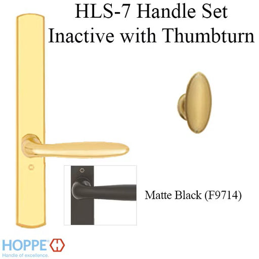 HOPPE HLS7 Handleset with Verona Lever Non Keyed Inactive Matte Black-Countryside Locks