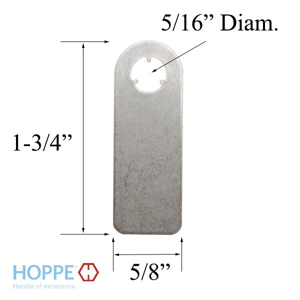 Hoppe Multipoint Cover Plate - Shootbolt Extension - Stainless-Countryside Locks