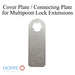 Hoppe Multipoint Cover Plate - Shootbolt Extension - Stainless-Countryside Locks