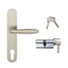 HOPPE Verona Active Keyed 1-3/4" door Handle Set Stainless Steel-Countryside Locks