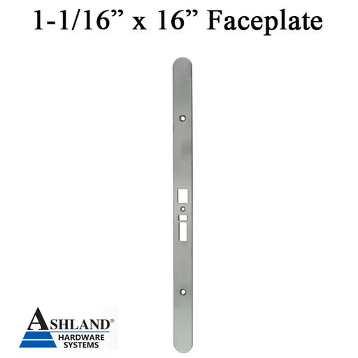 Ashland Concealed Rod Face Plate, Lock cover 1-1/16" x 16" - Stainless-Countryside Locks