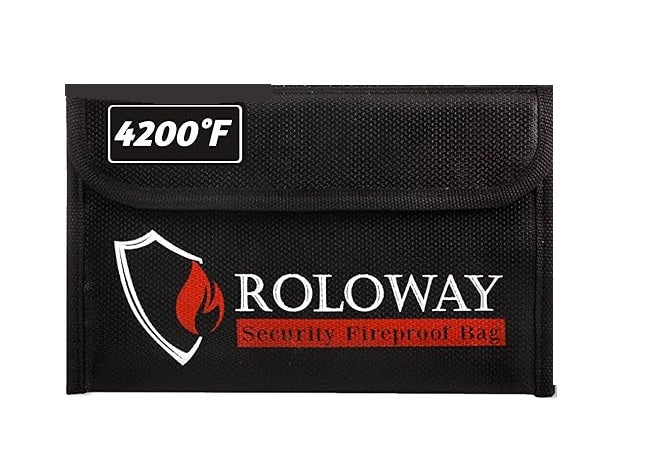 Small Fireproof Bag (5 x 8 inches), Non-itchy Fireproof Money Bag for Cash, Valuables, Passport, Currency-Countryside Locks