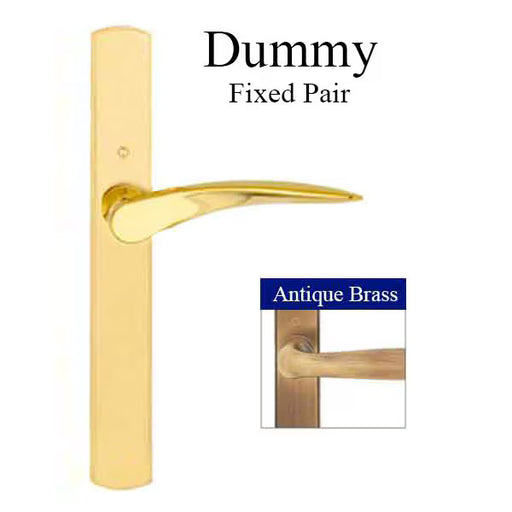 HOPPE Multipoint Dummy Handle Set with Rodos Lever Antique Brass-Countryside Locks