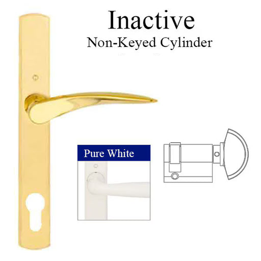 HOPPE Multipoint Handle Set with Rodos Lever Inactive Pure White-Countryside Locks
