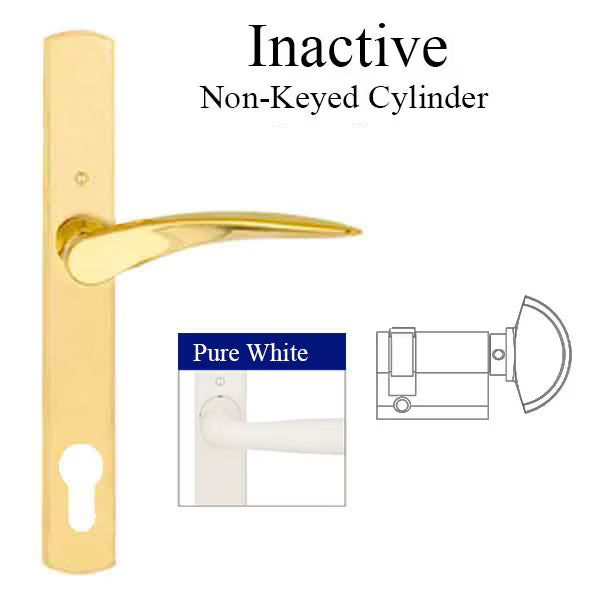 HOPPE Multipoint Handle Set with Rodos Lever Inactive Pure White-Countryside Locks