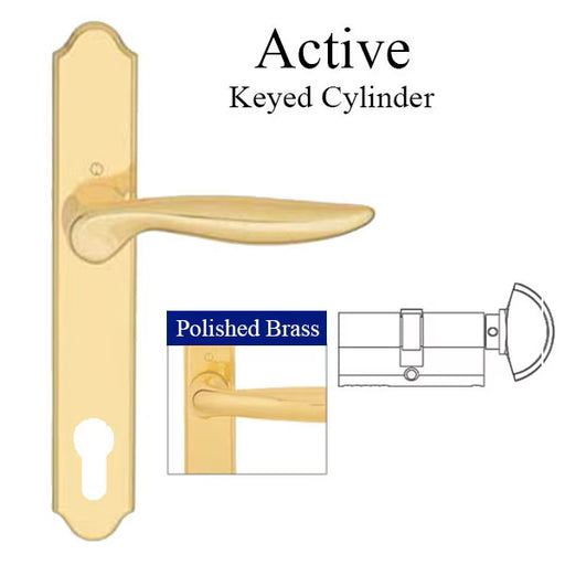 HOPPE Multipoint Handle Set with Toronto Lever Active Polished Brass-Countryside Locks