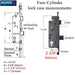 Hoppe Multipoint Lock 16MM Manual 60/92 Gear, Tongue @ 26.42", 1" D/B, 36" HH-Countryside Locks