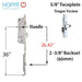 Hoppe Multipoint Lock 16MM Manual 60/92 Gear, Tongue @ 26.42", 1" D/B, 36" HH-Countryside Locks