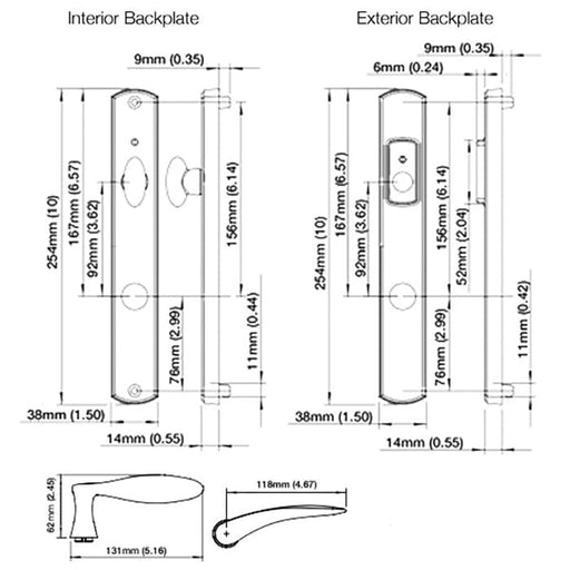 HOPPE HLS7 Handle Set with Rodos Lever Keyed Active White-Countryside Locks