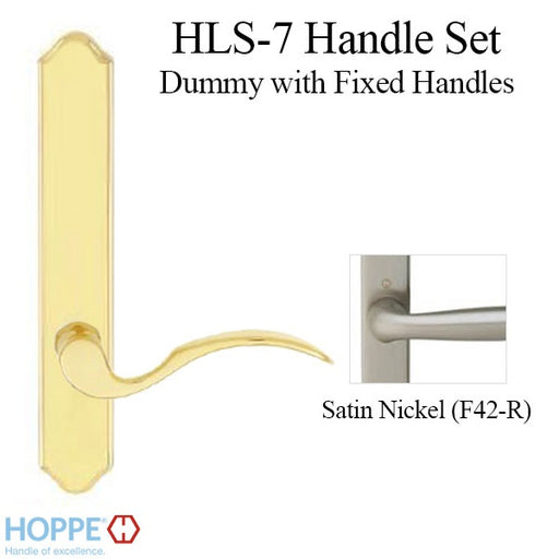 Munchen Dummy, M112PL / 374N Fixed Pair - Satin Nickel-Countryside Locks