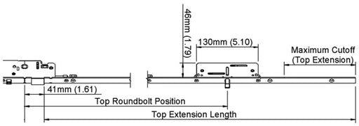 Hoppe Manual Top Extension Roundbolt-Countryside Locks