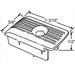 Hoppe 1 3/16 inch Filler Plate for Hoppe multipoint. For use when 37" handle height is not available to fill in the 1" space from a 36" handle height.-Countryside Locks
