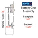 16mm Manual Gear, 35/92, Roundbolt at 26.30", 1" D/B-Countryside Locks