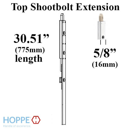 Hoppe Manual Top Extension SHOOTBOLT 30.51"-Countryside Locks