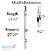 Hoppe Multipoint Middle Extension Shootbolt-Tonguev@ 23.62", 27.20" Length-Countryside Locks