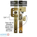 Hoppe Strike Plate, RA6133, Auto-Release Roller, 1.30 x 2.40 -Brass Finished-Countryside Locks