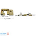 Hoppe Strike Plate, RA6133, Auto-Release Roller, 1.30 x 2.40 -Brass Finished-Countryside Locks