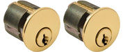 1- Pare EM-D-KAY Solid Brass mortise lock cylinder, 1" For The Marks 22AC Lock-Countryside Locks