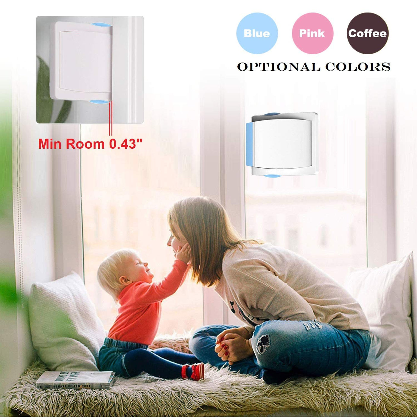 Keyless Child Window Lock Sliding Glass Door Child Lock Baby Safety Slide Window Locks for Kids ...