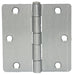 Atrium Door Hinge 3.5 X 3.5 Inch, 1/4 Radius Corners, Residential, Steel Each Pair-Countryside Locks