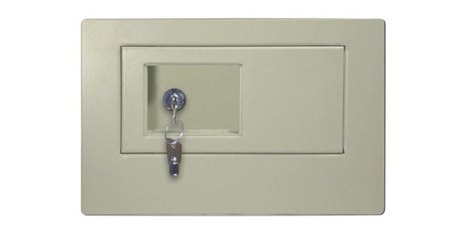 Small Wall Safe with Tubular Lock Heavy Gauge Steel Texture Powder Painted Neutral Sand, With Tubular Lock, (2) Key-Countryside Locks