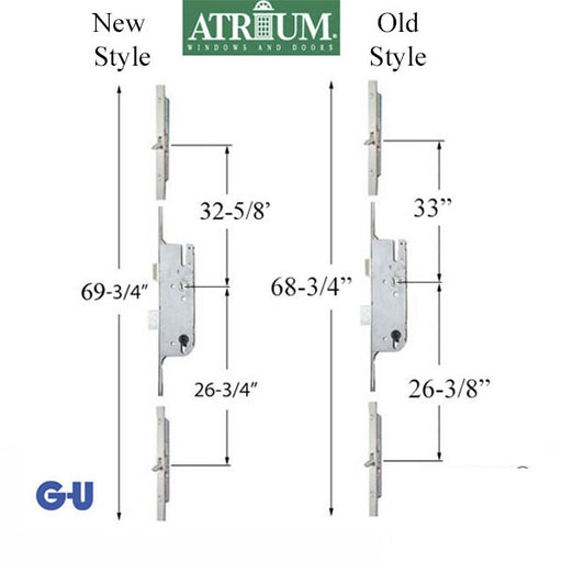 Atrium / GU 16MM Manual Tripact Version Multipoint Lock Replacement Kit For Old Style Lock-Countryside Locks