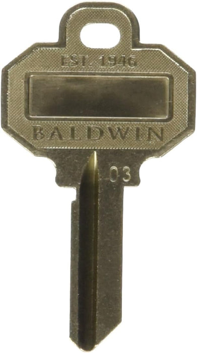 Baldwin SC1 Key - 5pin Standard Estate Blank Key - Gold-Countryside Locks