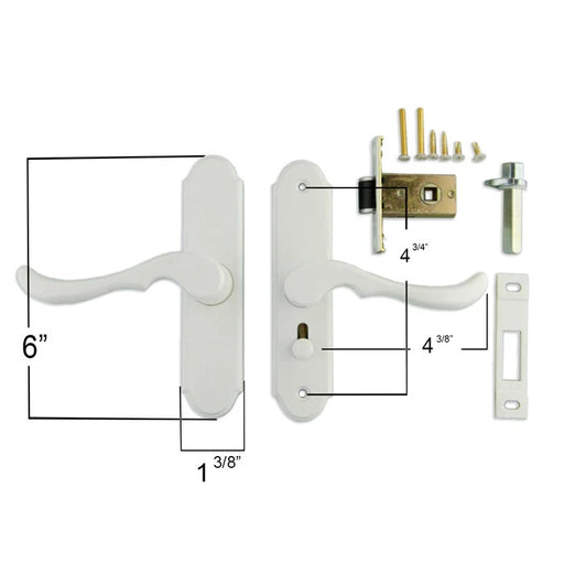 Larson Certified Storm Door M2 Mortise Handle Set (White)-Countryside Locks