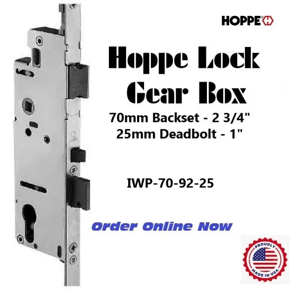 Hoppe Lock Gearbox 2-3/4" Backset- 70-92-25 Repairs sagging or drooping door handles on Doors with Hoppe HLS-9000 series locks.-Countryside Locks