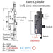 Hoppe Multipoint Lock 16MM MANUAL Gear, 45/92, Roundbolt At 26.30", 1" Deadbolt Throw-Countryside Locks