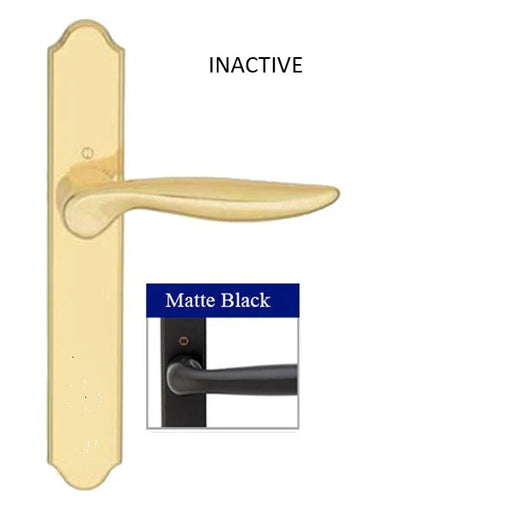 HOPPE Multipoint Handle Set with Toronto Lever Inactive Matte Black-Countryside Locks