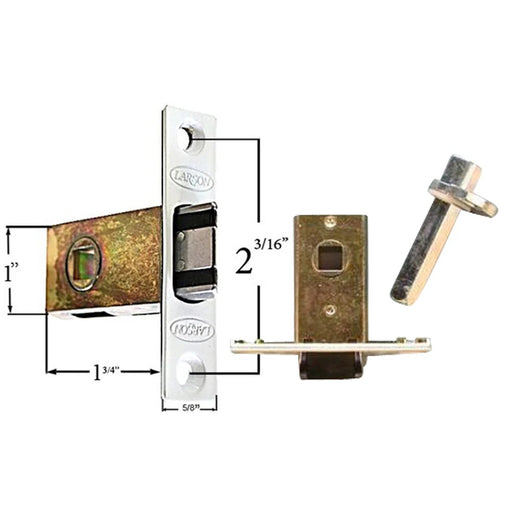 Larson Storm Door Mortise Lock Handle Latch Lock white-Countryside Locks