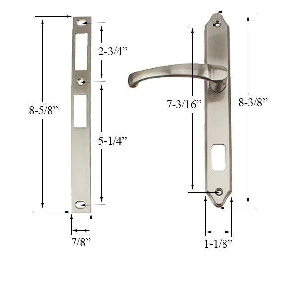 Wright Storm Door Mortise Lock Set Single Key Cylinder Multiple Finishes-Countryside Locks
