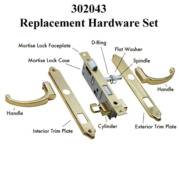 Wright Storm Door Mortise Lock Set Single Key Cylinder Multiple Finishes-Countryside Locks