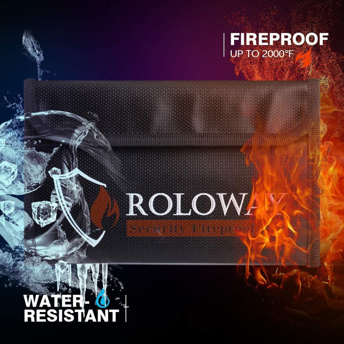Small Fireproof Bag (5 x 8 inches), Non-itchy Fireproof Money Bag for Cash, Valuables, Passport, Currency-Countryside Locks