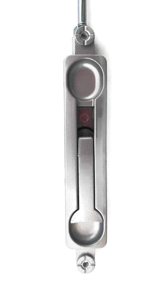 International Door Closer FB-1202-AL Manual Flush Bolt for Aluminum Storefront Doors, 1/8" Offset, 15/16" x 4-1/4" Radius Face, Aluminum Finish-Countryside Locks