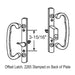 CS Lock Sliding Glass Patio Door Handle Set Mortise Off Centered Brass Plated With Keys-Countryside Locks