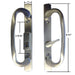 CS Lock Sliding Glass Patio Door Handle Lock Set Mortise Type B-Position Off Center Latch Keyed, Brushed Chrome-Countryside Locks