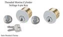 One Pare of Marks mortise lock cylinder, 1" For The Marks 22AC Lock-Countryside Locks