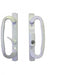 CS Lock Sliding Glass Patio Door Handle Set Mortise Type B-Position Off Center Latch Keyed White-Countryside Locks