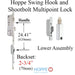 Hoppe16MM Active 70/92 Shootbolt + Swing Hook @ 24.41"-Countryside Locks