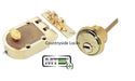 Mul-t-lock MT5+ Single Cylinder Jimmy Proof with Rim Cylinder - Bright Brass-Countryside Locks